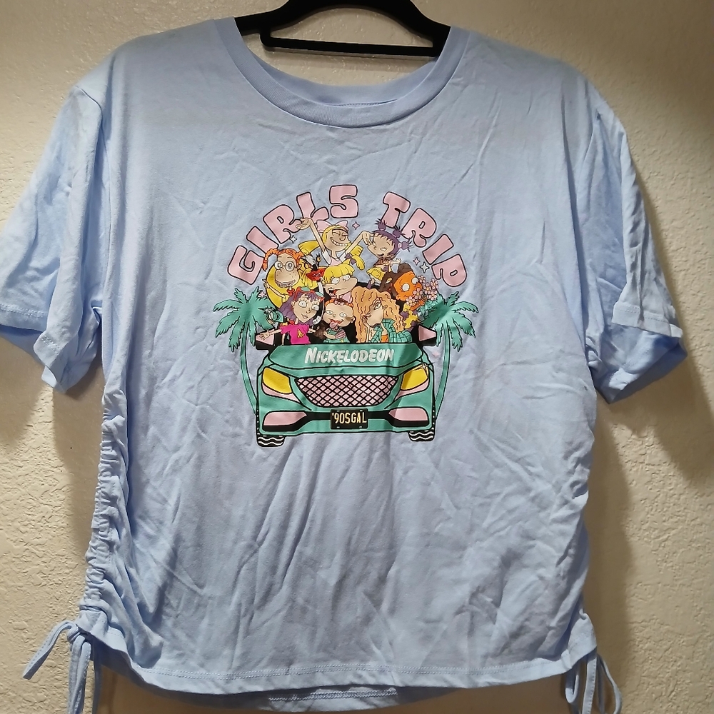Nickelodeon crop top nwot size XXL color blue